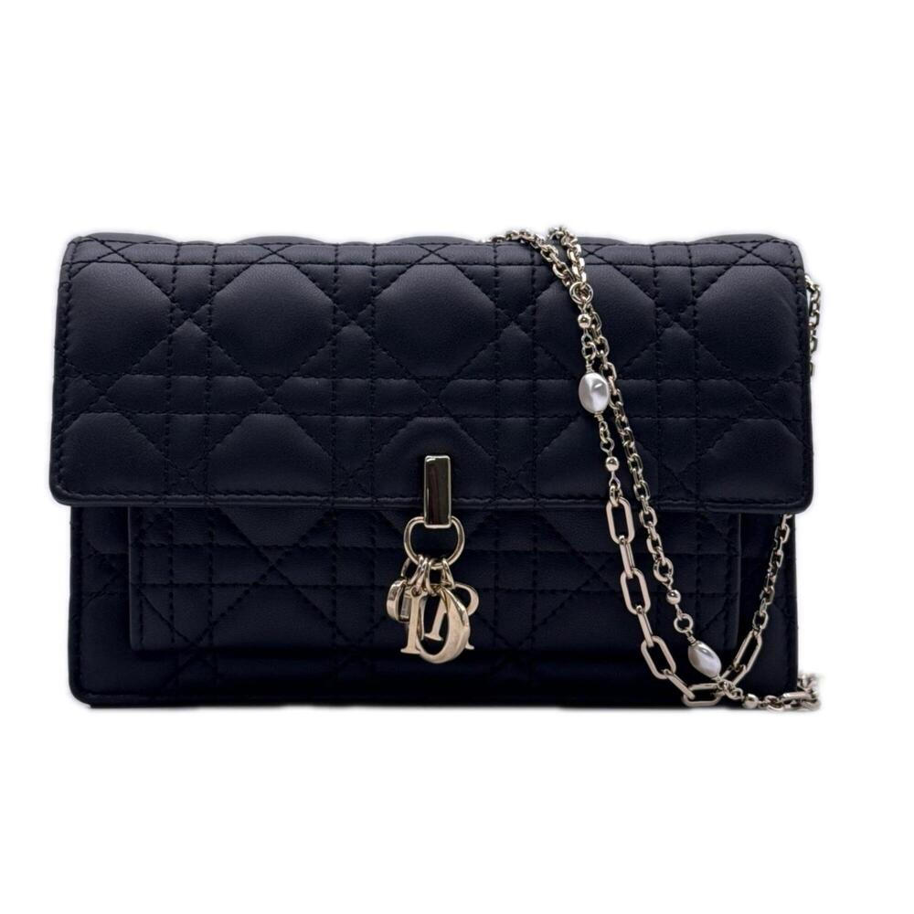 Christian Dior Cannage Lambskin My Daily Chain Pouch S0937ONMJ Shoulder Bag B...